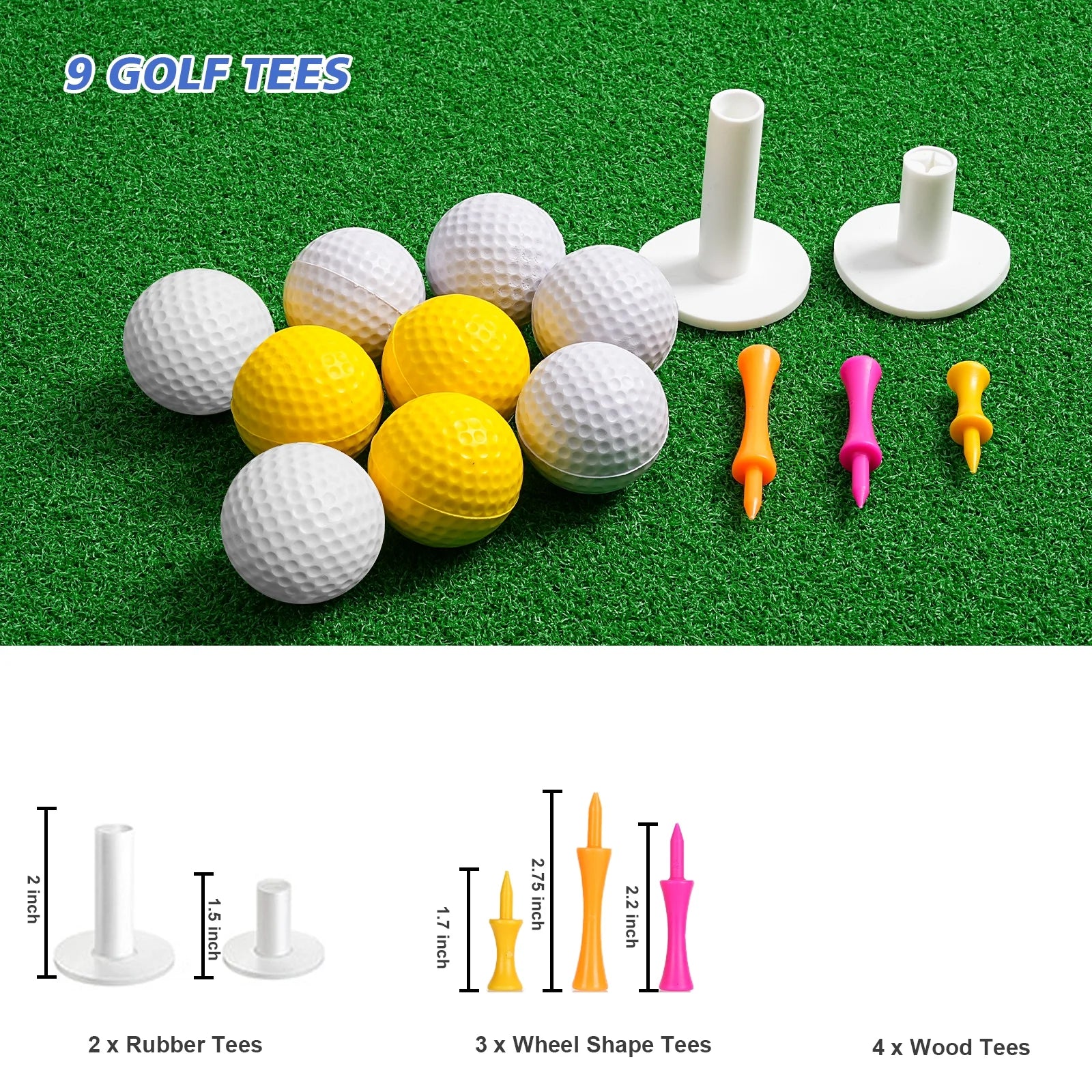 5X4Ft Hitting Thickened Artificial Turf Practice Golf Mat for Outdoor & Indoor, Gifts for Men/Golfers